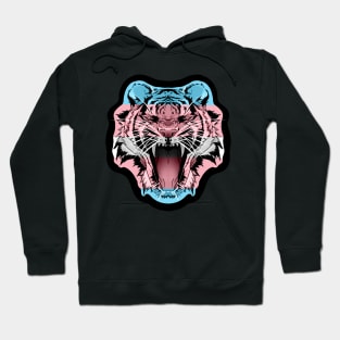 illustrated TIGER PRIDE series - (trans flag pride) Hoodie